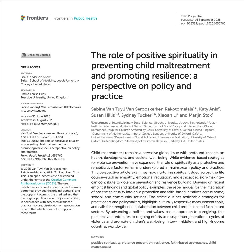 The role of positive spirituality image